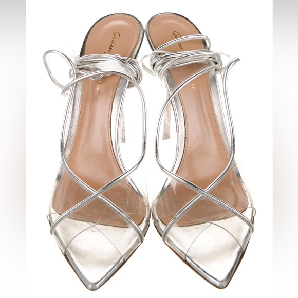 Gianvito Rossi PVC Slingback Pumps
Silver & Clear - Picture 7 of 13